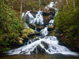 2009 12 06 Pisgah Grandfather Lower Catawba Falls High Water Closeup