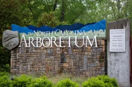 North Carolina Arboretum entrance sign