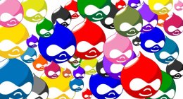 Drupal rainbow logos