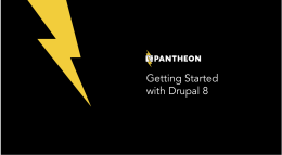 Pantheon: Getting Started with Drupal 8
