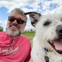 Lee Walker and his dog